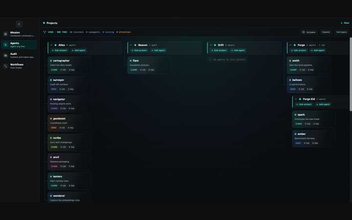 Cerebro’s agent tree makes provider identity visible before a run becomes somebody else’s problem.