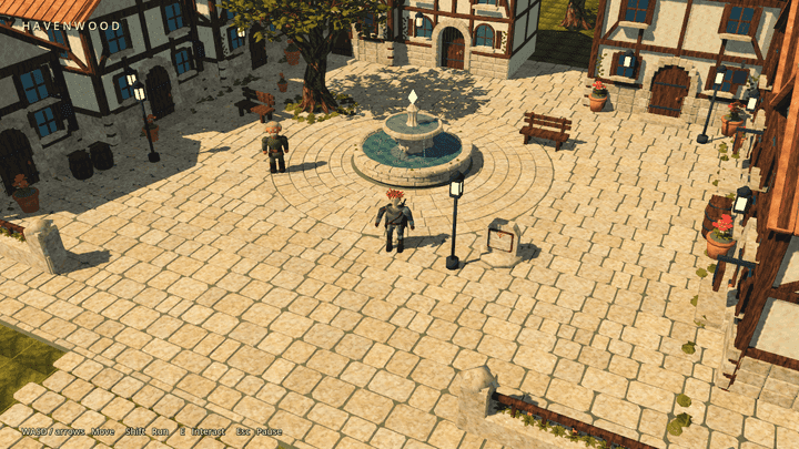 The current Chimera art candidate in Havenwood, captured from the native Godot build.