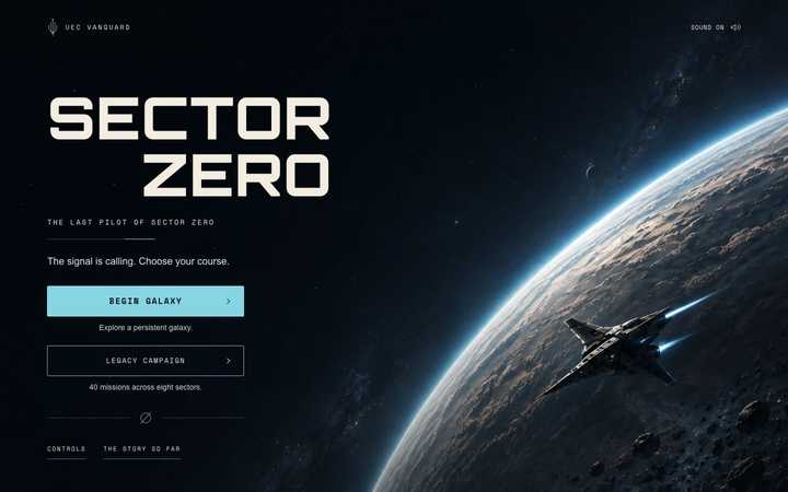 Sector Zero's cinematic opening gives the game and its two campaign paths a proper front door.
