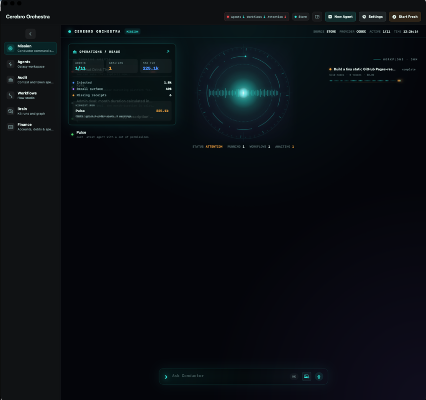 Cerebro project screenshot