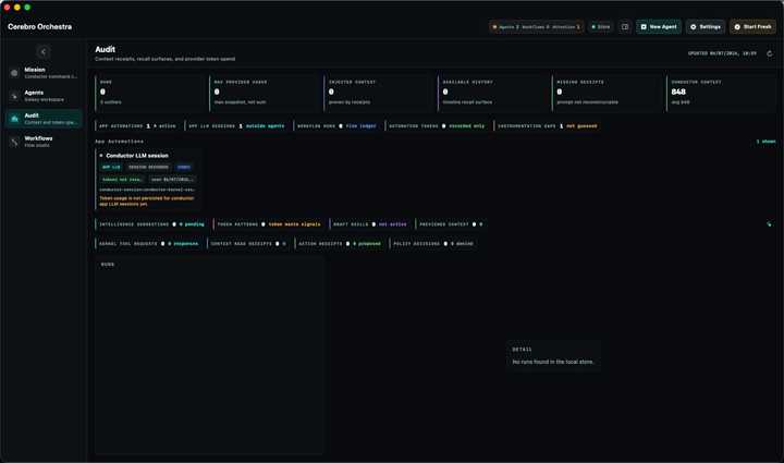 The Cerebro audit view makes agent activity inspectable instead of mystical.